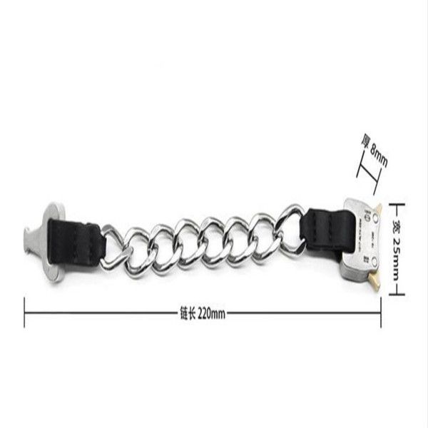 2019 alyx bracelet chain metal button men women hip-hop bracelet belts alyx street accessories q0717, Black
2019 alyx bracelet chain metal button men women hip-hop bracelet belts alyx street accessories q0717, Black