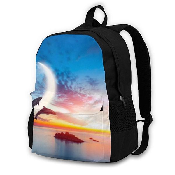 backpack dolphin jumping up from the sea at sunset with super moon shoulder bag casual women teenage girl school bagpack
backpack dolphin jumping up from the sea at sunset with super moon shoulder bag casual women teenage girl school bagpack