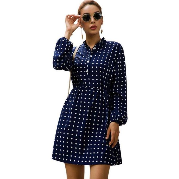casual dresses fashion slim polka dot print office dress woman stand collar lantern sleeve autumn robe chemise femme vestidos, Black;gray
casual dresses fashion slim polka dot print office dress woman stand collar lantern sleeve autumn robe chemise femme vestidos, Black;gray