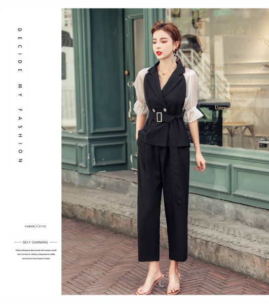 women's two piece pants work pant suits ol 2 sets double breasted blazer jacket & zipper trousers suit for women outfits feminino, White
women's two piece pants work pant suits ol 2 sets double breasted blazer jacket & zipper trousers suit for women outfits feminino, White