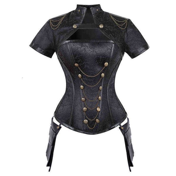 waist tummy shaper wind punk with shawl steel court zipper gothic corset vt 
waist tummy shaper wind punk with shawl steel court zipper gothic corset vt