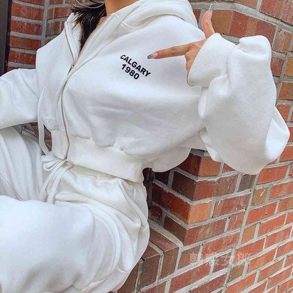 women's two piece pants a set of two loose women's garments, spring fashion, 2-pieces, hooded blouse, zipper + elastic waistband, White
women's two piece pants a set of two loose women's garments, spring fashion, 2-pieces, hooded blouse, zipper + elastic waistband, White