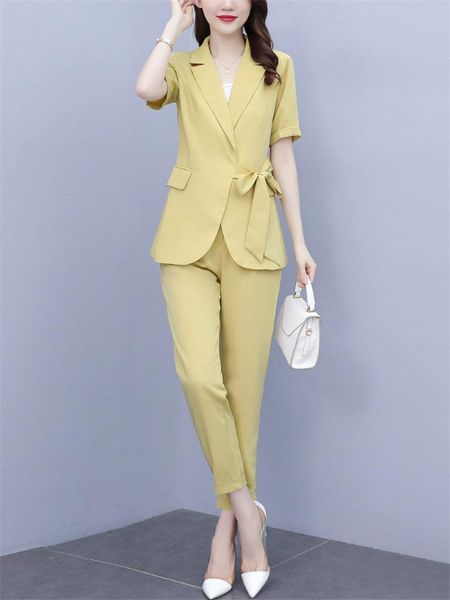 women's two piece pants suits for women 2021 business casual plus size fashion short sleeve summer blazer trousers trend set zh1653, White
women's two piece pants suits for women 2021 business casual plus size fashion short sleeve summer blazer trousers trend set zh1653, White