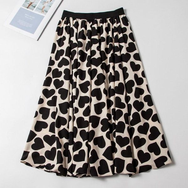 skirts vintage love print pleated midi skirt women spring summer elegant office ladies high waist chiffon faldas saias, Black
skirts vintage love print pleated midi skirt women spring summer elegant office ladies high waist chiffon faldas saias, Black