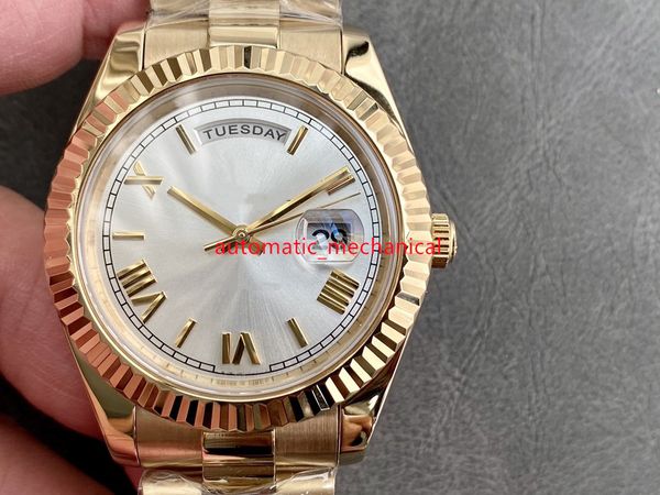 white dial u1 factory 40mm mens watch day-date 228238 stainless steel automatic mechanical 904l sapphire luxury wristwatches ar206, Slivery;brown
white dial u1 factory 40mm mens watch day-date 228238 stainless steel automatic mechanical 904l sapphire luxury wristwatches ar206, Slivery;brown