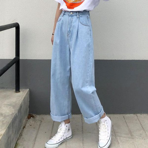 women's jeans women solid vintage high waist wide leg denim trousers simple students all-match loose fashion harajuku womens chic casua, Blue
women's jeans women solid vintage high waist wide leg denim trousers simple students all-match loose fashion harajuku womens chic casua, Blue