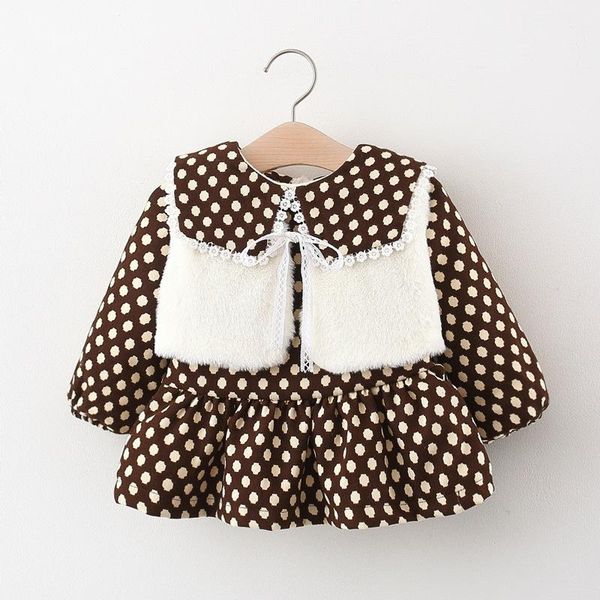 girl's dresses winter children sweet dress+vest 2pcs sets dots cotton dress brim cute baby girl cloths kids, Red;yellow
girl's dresses winter children sweet dress+vest 2pcs sets dots cotton dress brim cute baby girl cloths kids, Red;yellow