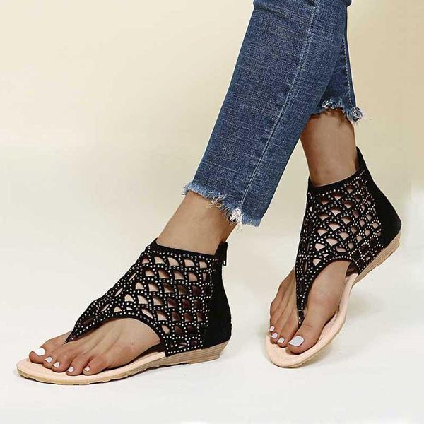 sandals women hollow out flat shoes casual ladies cover heel zip flip flops female slippers 2021 summer beach plus size 43, Black
sandals women hollow out flat shoes casual ladies cover heel zip flip flops female slippers 2021 summer beach plus size 43, Black