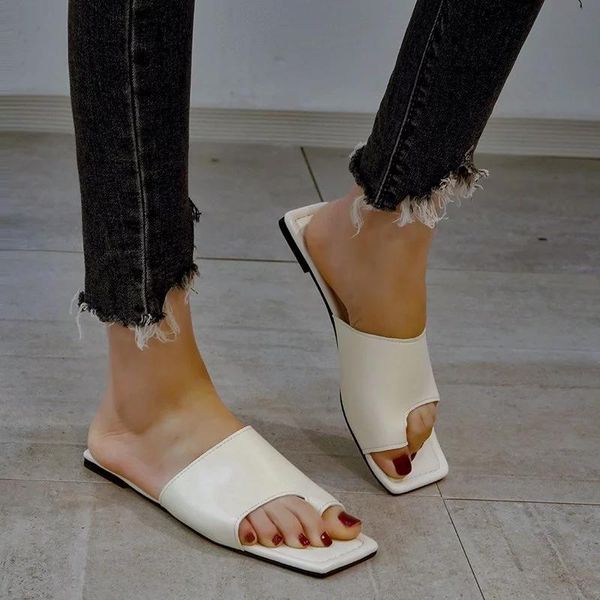 women casual flat slipper elegant solid color female square heel sandals outdoor ladies summer beach slides, Black
women casual flat slipper elegant solid color female square heel sandals outdoor ladies summer beach slides, Black