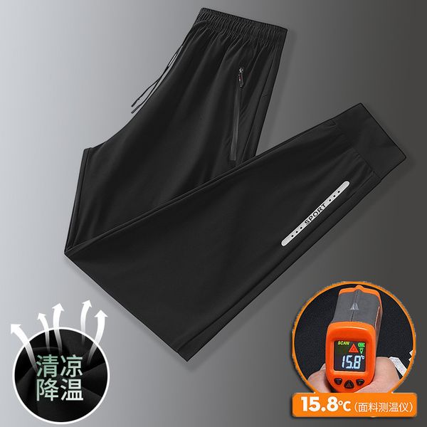 upgrade fabric ice pants men's summer thin stretch quick drying leisure sports long fashion, Black
upgrade fabric ice pants men's summer thin stretch quick drying leisure sports long fashion, Black