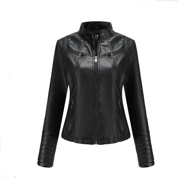 leather jacket women's spring and autumn jackets ladies motorcycle large size stand collar female & faux, Black
leather jacket women's spring and autumn jackets ladies motorcycle large size stand collar female & faux, Black