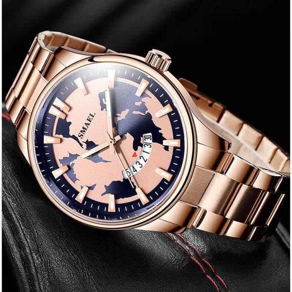 wristwatches smael brand mens watches luxury stainless steel sport clock waterproof quartz watch men analog wrist relogio masculino, Slivery;brown
wristwatches smael brand mens watches luxury stainless steel sport clock waterproof quartz watch men analog wrist relogio masculino, Slivery;brown