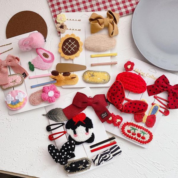 pcs multiple styles children's hairpin combination korean sweet girl simple cute woolen fabric bow flowers hair accessories, Slivery;white
pcs multiple styles children's hairpin combination korean sweet girl simple cute woolen fabric bow flowers hair accessories, Slivery;white