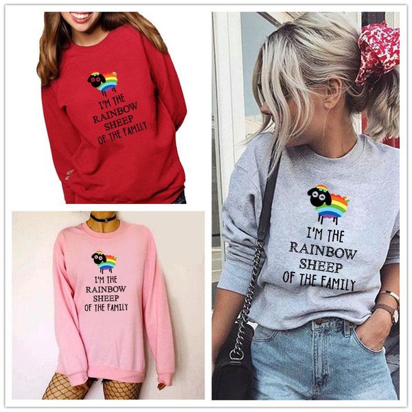 women hoodie rainbow sheep of the family printed hoodies fleece long sleeve o neck loose sweatshirt girls pullovers winter women's & sw, Black
women hoodie rainbow sheep of the family printed hoodies fleece long sleeve o neck loose sweatshirt girls pullovers winter women's & sw, Black