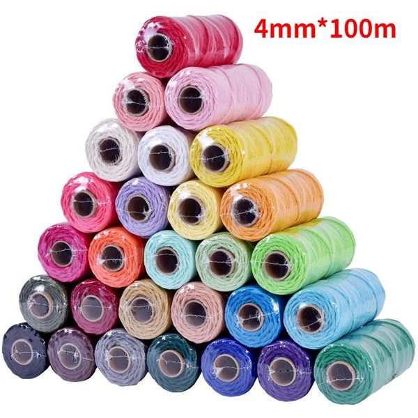 yarn 4mm x 100m colorful cord rope thread twisted home decor diy craf macrame red extile wrapping decorative cotton ropes, Black;white
yarn 4mm x 100m colorful cord rope thread twisted home decor diy craf macrame red extile wrapping decorative cotton ropes, Black;white