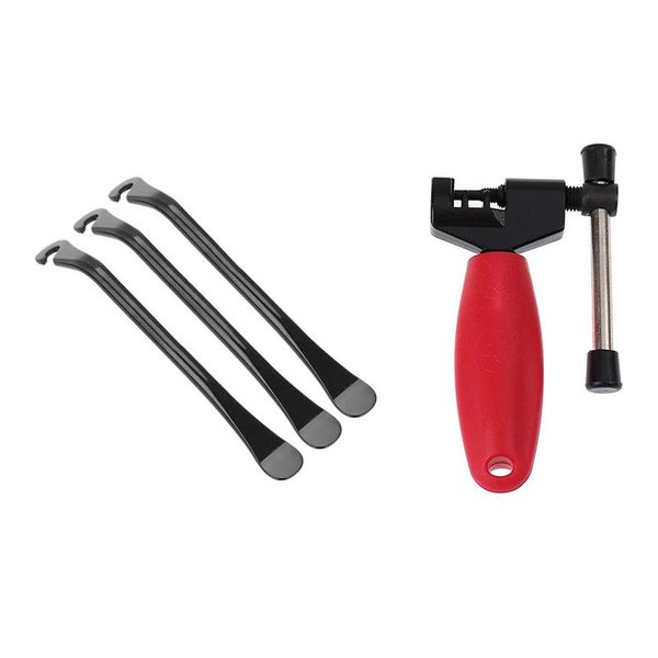 tools 3 pcs portable bicycle tire lever hardened repair tool & 1 chain breaker metal removal
tools 3 pcs portable bicycle tire lever hardened repair tool & 1 chain breaker metal removal