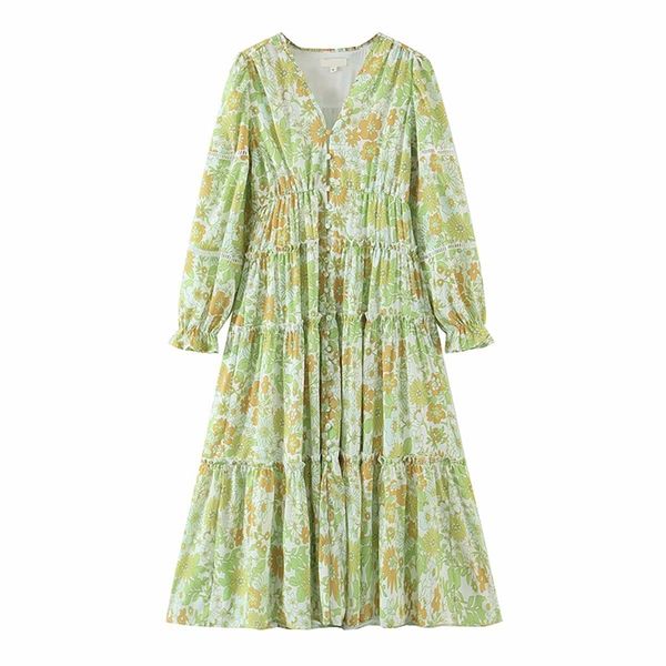 summer women green floral print boho holiday dress female long sleeve v neck big swing sundress vestido chiffon robe 210514, Black;gray
summer women green floral print boho holiday dress female long sleeve v neck big swing sundress vestido chiffon robe 210514, Black;gray