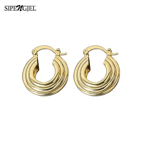 hoop & huggie sipengjel fashion gold color simple vintage geometric earrings round for women jewelry, Golden;silver
hoop & huggie sipengjel fashion gold color simple vintage geometric earrings round for women jewelry, Golden;silver