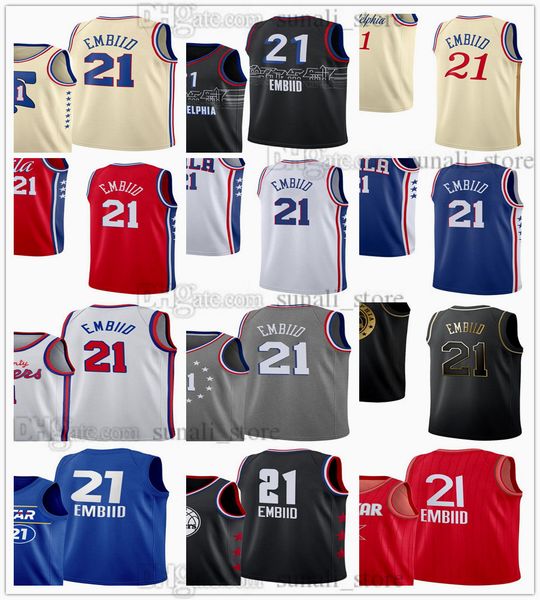 2021 basketball jerseys joel 21 embiid city black earned cream blue red white color breathable sports shirts men women kids youth, Black;red
2021 basketball jerseys joel 21 embiid city black earned cream blue red white color breathable sports shirts men women kids youth, Black;red