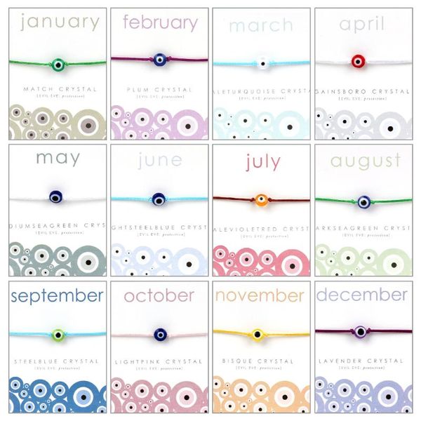 charm bracelets lucky eye 12 months evil bracelet wish card colorful bead for women girls men gift cn268, Golden;silver
charm bracelets lucky eye 12 months evil bracelet wish card colorful bead for women girls men gift cn268, Golden;silver