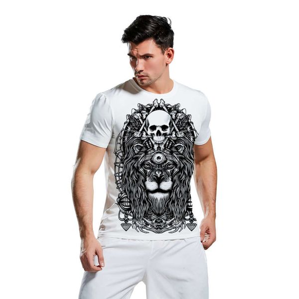 hoodies & sweatshirts men's chaozhou lion 3d digital printing sports t-shirt with round neck and short sve, Black 
hoodies & sweatshirts men's chaozhou lion 3d digital printing sports t-shirt with round neck and short sve, Black