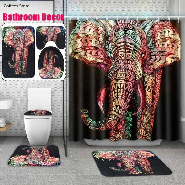 colorful elephant bathroom non-slip mat set durable waterproof shower curtain pedestal rug lid toilet cover bath rugs curtains
colorful elephant bathroom non-slip mat set durable waterproof shower curtain pedestal rug lid toilet cover bath rugs curtains