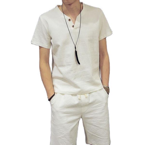 men's tracksuits 2021 chinese style two-piece summer short-sleeved suit men loose linen ancient costume hanfu clothes zen clothing tang, Gray
men's tracksuits 2021 chinese style two-piece summer short-sleeved suit men loose linen ancient costume hanfu clothes zen clothing tang, Gray