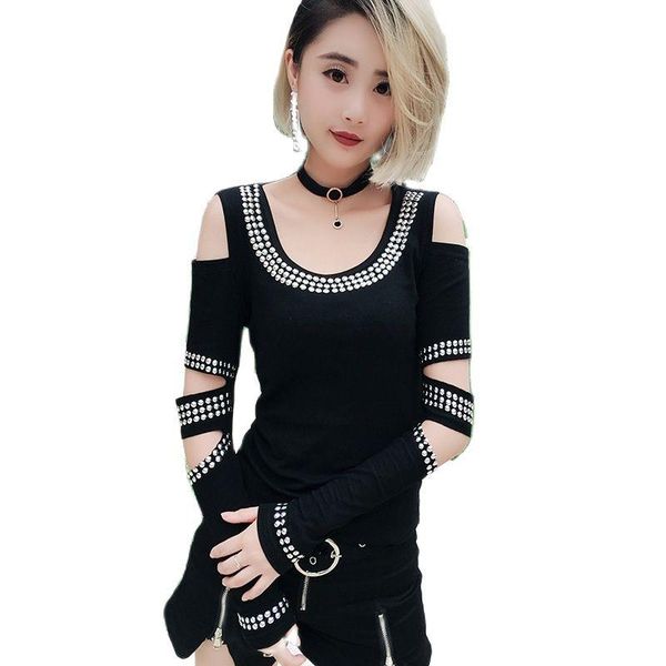 women's t-shirt heavy craft rivet shirt women 2021 how drilling black high street y2k for bead blouse punk tees, White
women's t-shirt heavy craft rivet shirt women 2021 how drilling black high street y2k for bead blouse punk tees, White
