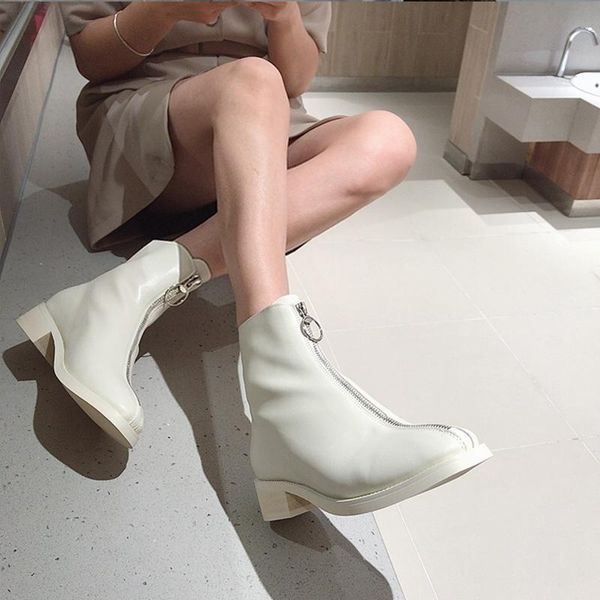boots ankle women short flat platform shoes ladies fashion casual front zipper round toe autumn, Black
boots ankle women short flat platform shoes ladies fashion casual front zipper round toe autumn, Black