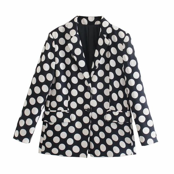 women's suits & blazers dylqfs 2021 women elegant black dot notched long sleeve suit female vintage office lady single breasted blazer, White;black
women's suits & blazers dylqfs 2021 women elegant black dot notched long sleeve suit female vintage office lady single breasted blazer, White;black