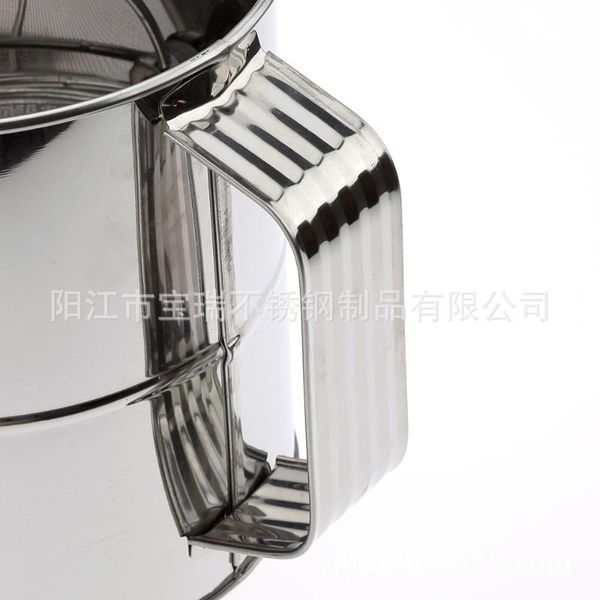 stainless steel single-layer screen flat-mouth hand-cranked large 8-cup flour cup baking tool 20-mesh sieve & pastry tools
stainless steel single-layer screen flat-mouth hand-cranked large 8-cup flour cup baking tool 20-mesh sieve & pastry tools