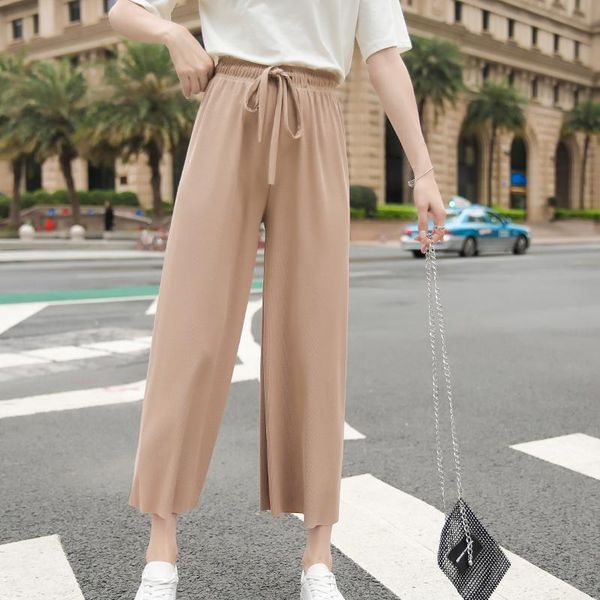 women's pants & capris women summer ice thin knit wide leg loose ankle length casual trouser elastic waist plus size s-xl g424, Black;white
women's pants & capris women summer ice thin knit wide leg loose ankle length casual trouser elastic waist plus size s-xl g424, Black;white