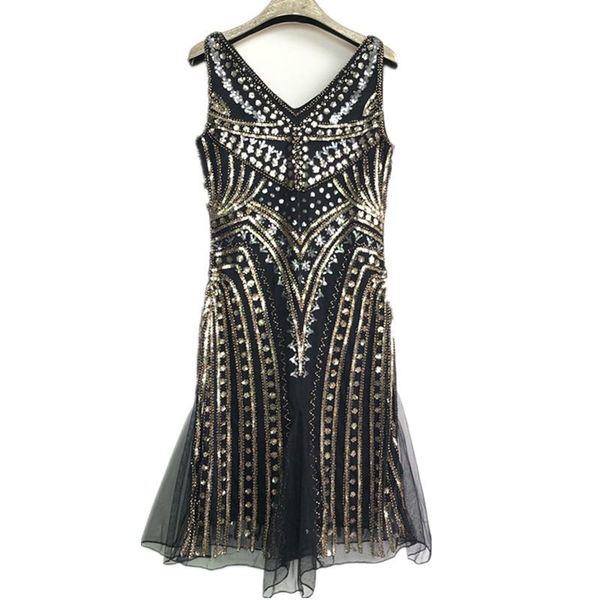 casual dresses vintage flapper great gatsby party dress v-neck sleeveless sequin beaded style vestidos gauze embroidery geometric 3046, Black;gray
casual dresses vintage flapper great gatsby party dress v-neck sleeveless sequin beaded style vestidos gauze embroidery geometric 3046, Black;gray