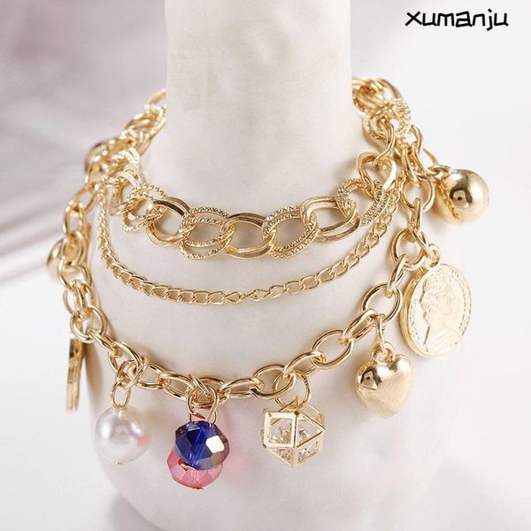 link, chain bracelets creative layered metal bracelet decoration fashion sweet alloy peach heart wafer crystal pearl, Black
link, chain bracelets creative layered metal bracelet decoration fashion sweet alloy peach heart wafer crystal pearl, Black