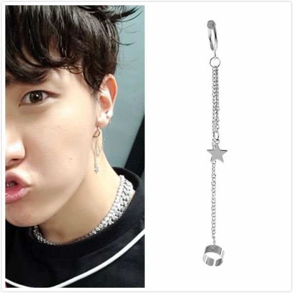 jhope stud earrings punk fashion star long stainless steel jewelry for men women bangtan fans, Golden;silver
jhope stud earrings punk fashion star long stainless steel jewelry for men women bangtan fans, Golden;silver
