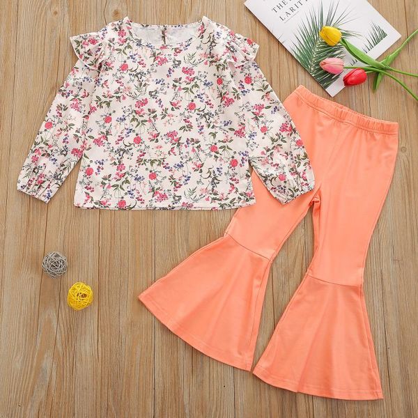 clothing sets 2 pcs toddler girl clothes kids outfits girls flower long sleeve ruffle pullover flared pants children's, White
clothing sets 2 pcs toddler girl clothes kids outfits girls flower long sleeve ruffle pullover flared pants children's, White