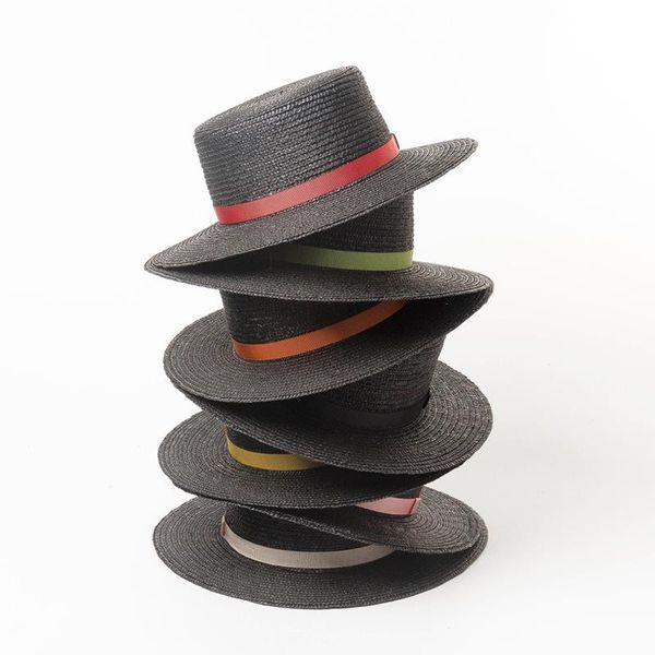 wide brim hats 202106-hh5112 summer handmade black straw classic fedoras cap men women leisure panama jazz hat, Blue;gray
wide brim hats 202106-hh5112 summer handmade black straw classic fedoras cap men women leisure panama jazz hat, Blue;gray