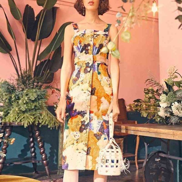 chic hit color print design dresses for women single breasted silm waist camisole elegant office lady vestidos 210525, Black;gray
chic hit color print design dresses for women single breasted silm waist camisole elegant office lady vestidos 210525, Black;gray
