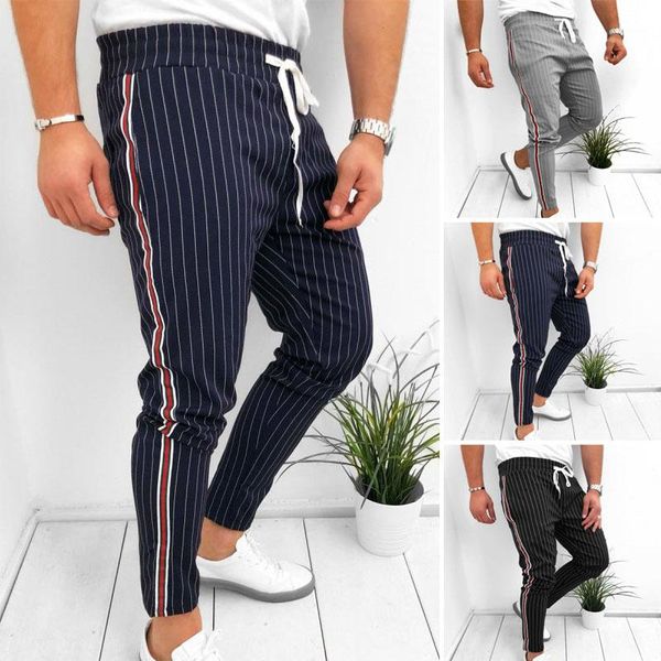 men's pants men striped casual fashion trousers adjustable drawstring sweat gdd99, Black
men's pants men striped casual fashion trousers adjustable drawstring sweat gdd99, Black