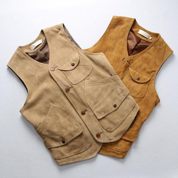 men's vests cowhide thick safari vintage classic motorcycle sleeveless jacket male soft genuine leather vest, Black;white 
men's vests cowhide thick safari vintage classic motorcycle sleeveless jacket male soft genuine leather vest, Black;white