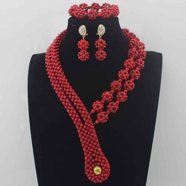 earrings & necklace genuine coral beads jewelry nigerian wedding african set red hd8603, Silver
earrings & necklace genuine coral beads jewelry nigerian wedding african set red hd8603, Silver