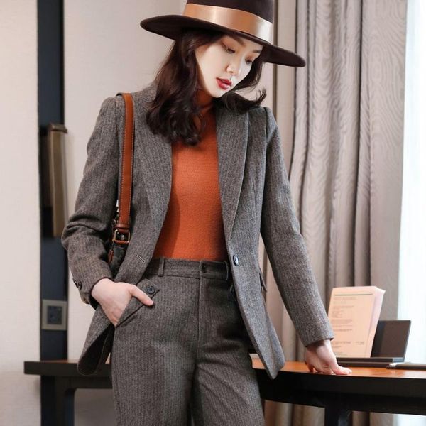 women's two piece pants korean office suit skirt autumn and winter elegant long sleeve loose jacket purple, White
women's two piece pants korean office suit skirt autumn and winter elegant long sleeve loose jacket purple, White