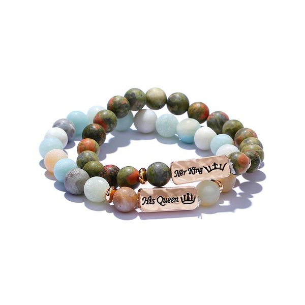 charm bracelets his queen her king bead bracelet nature stone lovers lucky beads xmas gift for wife girlfriend, Golden;silver
charm bracelets his queen her king bead bracelet nature stone lovers lucky beads xmas gift for wife girlfriend, Golden;silver