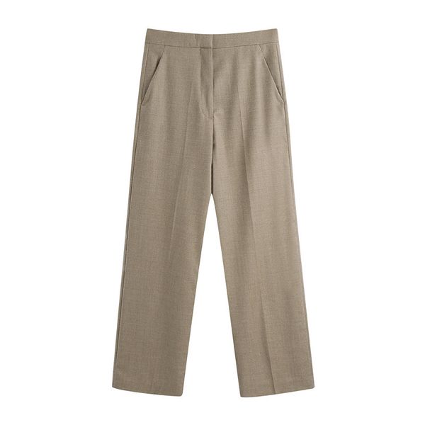 fashion office wear side pockets straight pants women vintage high waist zipper fly female trousers mujer 210430, Black;white
fashion office wear side pockets straight pants women vintage high waist zipper fly female trousers mujer 210430, Black;white