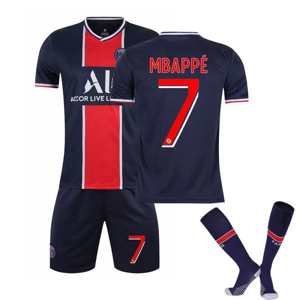 2021 new paris no.7 mbapenemal ball with socks football suit team uniform no, Black;white
2021 new paris no.7 mbapenemal ball with socks football suit team uniform no, Black;white
