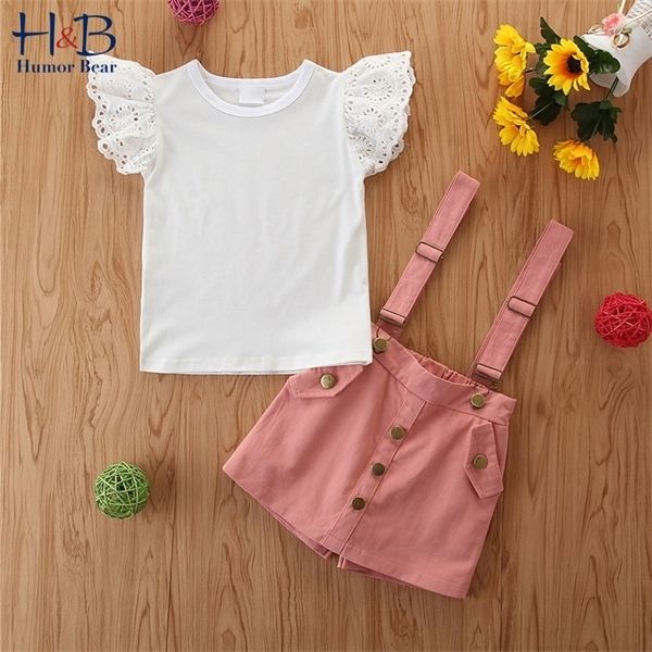sets humor bear girls new summer children clothing flying sleeve + braces skirt 2pcs toddler baby kids clothes suit 0926, White
sets humor bear girls new summer children clothing flying sleeve + braces skirt 2pcs toddler baby kids clothes suit 0926, White