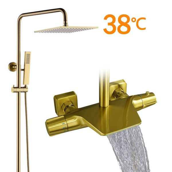 brushed gold thermostatic shower set bathroom constant mixer luxury brush frosted sets
brushed gold thermostatic shower set bathroom constant mixer luxury brush frosted sets
