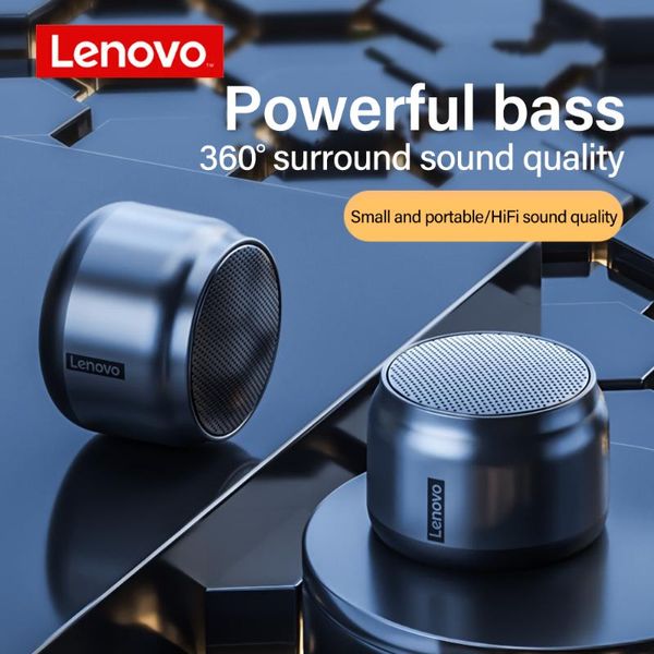 

portable speakers original lenovo k3 bt5.0 speaker outdoor loudspeaker wireless column 3d stereo music surround bass box with mic