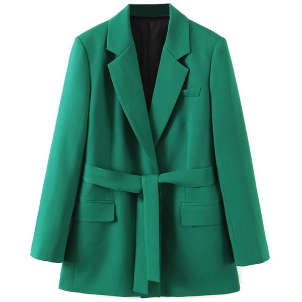 women's suits & blazers women elegant basic green blazer bow tie sashes pockets long sleeve coats female office outerwear fashion coat, White;black
women's suits & blazers women elegant basic green blazer bow tie sashes pockets long sleeve coats female office outerwear fashion coat, White;black