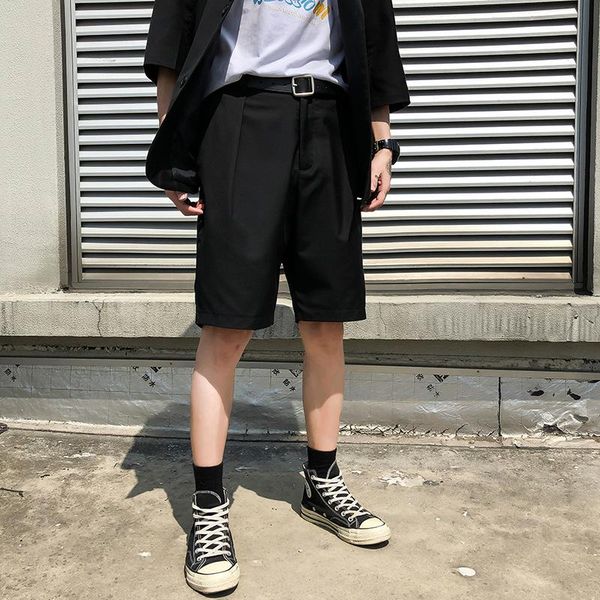 men summer casual straight suit shorts male japan korea streetwear fashion hip hop short blazers polyester knee length men's, White;black
men summer casual straight suit shorts male japan korea streetwear fashion hip hop short blazers polyester knee length men's, White;black